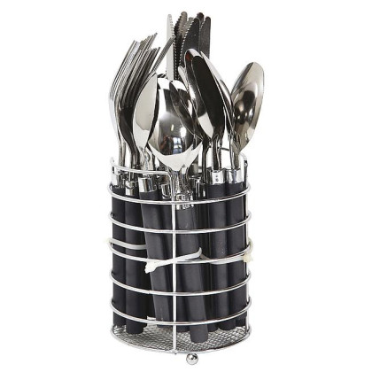 Juego de cubiertos Bo-Camp Cutlery Basket 6 Persons gris Grey