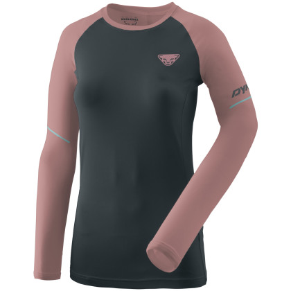 Camiseta de mujer Dynafit Alpine Pro Long Sleeve Shirt Women rosa/negro Blueberry/Mokarosa