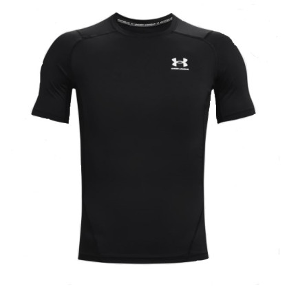 Camiseta funcional de hombre Under Armour HG Armour Comp SS negro Black//White