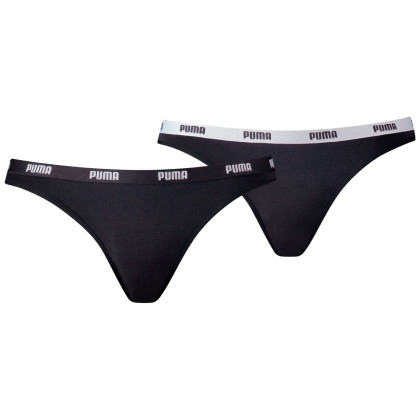 Bragas de mujer Puma Bikini 2P Pack negro Black