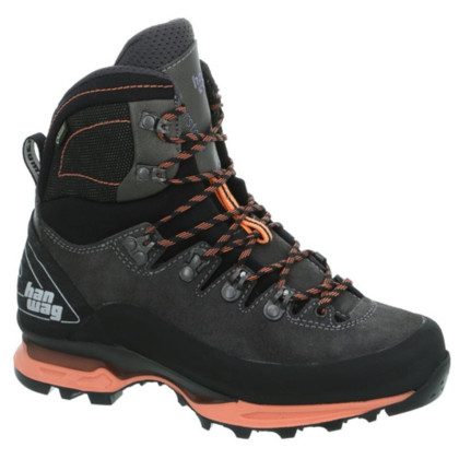 Calzado de mujer Hanwag Alverstone II Lady GTX gris/naranja Asphalt/Orink