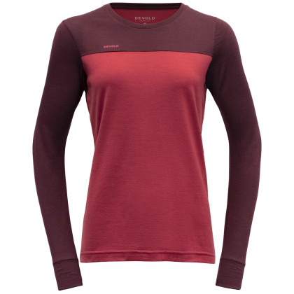 Camiseta funcional de mujer Devold Norang Merino 150 Shirt rojo/rosa Port/Beauty