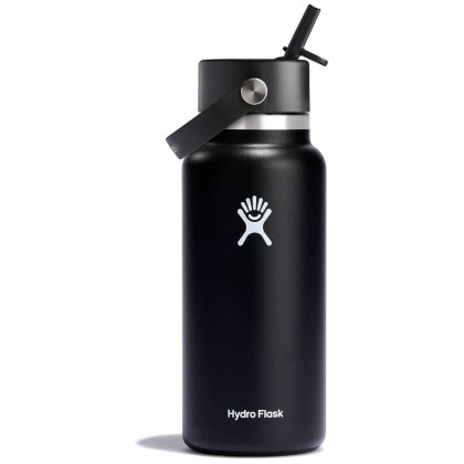 Botella térmica Hydro Flask Wide Flex Straw Cap 32 oz negro Black