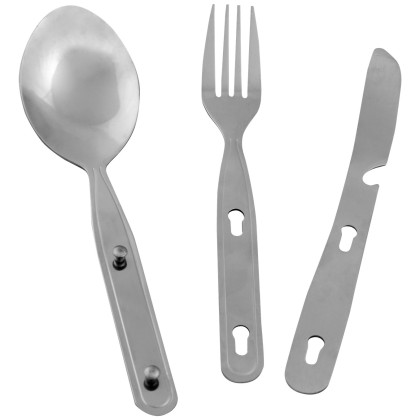 Juego de cubiertos Rockland Travel Tools plata silver