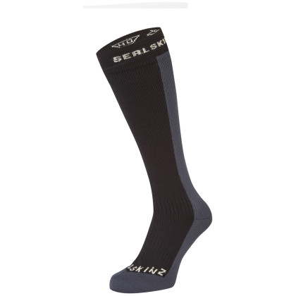 Calcetines impermeables SealSkinz Worstead negro/gris Black