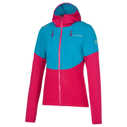 Sudadera de mujer La Sportiva Session Tech Hoody W azul/rosa Cerise/Crystal