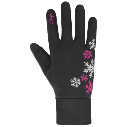 Guantes para niños Etape Puzzle WS negro/rosa Black/Pink