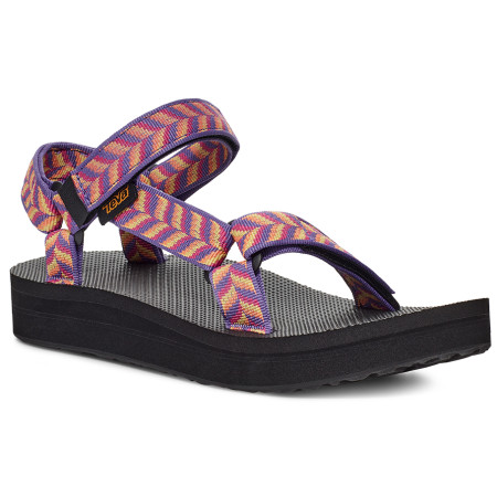 Sandalias de mujer Teva Midform Universal negro/rosa Retro Geometric Imperial Palace