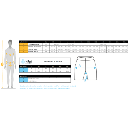 Pantalones cortos de hombre Kilpi Asher-M