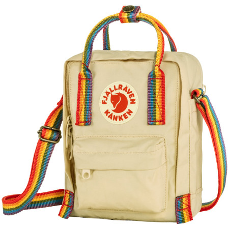 Bolsa de hombro Fjällräven Kånken Rainbow Sling beige Light Oak-Rainbow Pattern