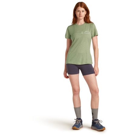 Camiseta funcional de mujer Icebreaker W Mer 150 Tech Lite SS Tee Single Line C