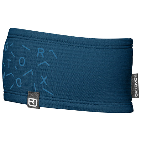 Banda para cabeza Ortovox Fleece Light Grid Headband azul Petrol Blue