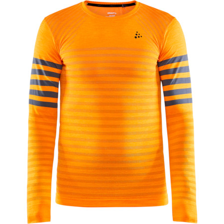 Camiseta de hombre Craft Fuseknit Comfort Blocked naranja TigerAsphalt