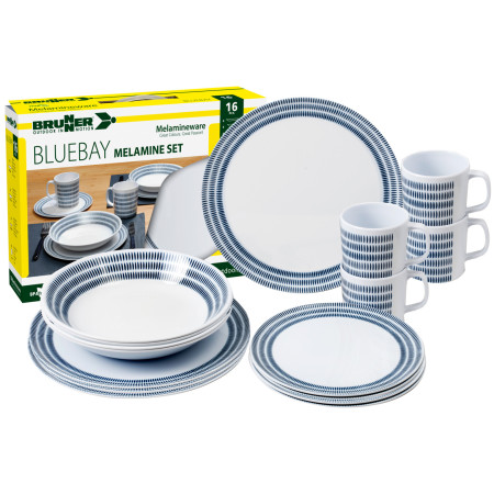 Vajilla Brunner Melamine Set Bluebay
