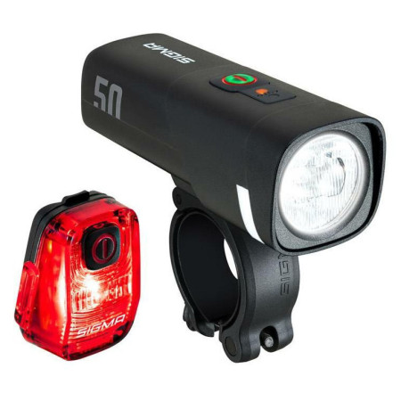 Juego de luces Sigma Aura 50 + Hiro 10 negro black