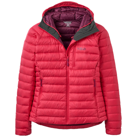 Chaqueta de mujer Rab Microlight Alpine Down Hoody rojo