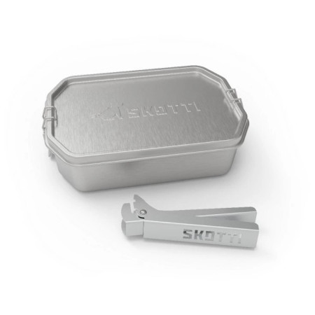 Caja de alimentos SKOTTI Box 1L plata ocelová