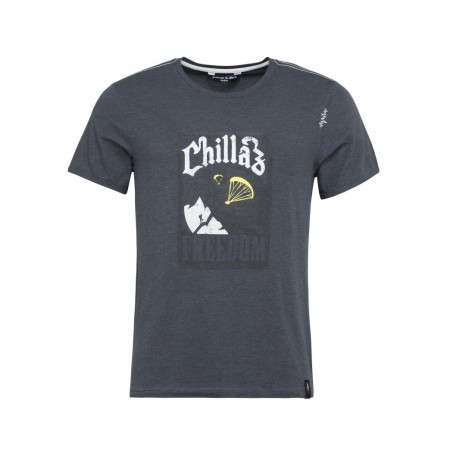 Camiseta de hombre Chillaz Solstein Freedom negro black melange