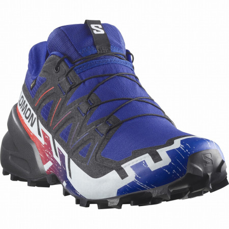 Calzado de hombre Salomon Speedcross 6 Gore-Tex Equipe azul/rojo Surf The Web / Fiery Red / White