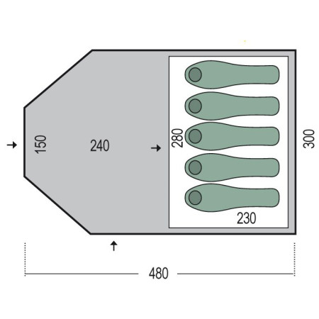 Tienda de campaña Pinguin Campus 5