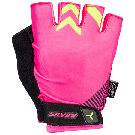 Guantes de ciclismo Silvini Albano WA1431 rosa/amarillo PinkNeon