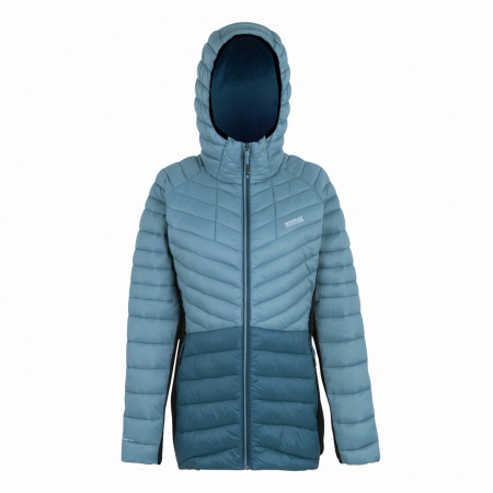 Chaqueta de mujer Regatta Women’s Hooded Leedre Hybrid azul claro GrnHaz/SpGrn