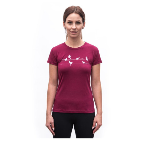 Camiseta funcional de mujer Sensor Merino Active Songbirds