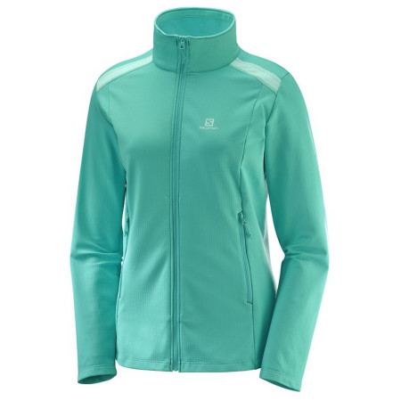 Sudadera de mujer Salomon Discovery Lt Fz W verde Waterfall