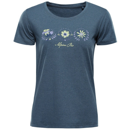 Camiseta funcional de mujer Alpine Pro Sassa azul oscuro DK.METAL BLUE