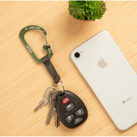 Mosquetón auxiliar Nite Ize SlideLock Key Ring Aluminum