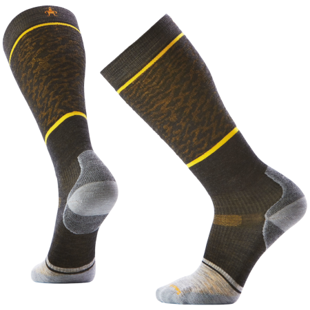 Calcetines de esquí Smartwool Snowboard Targeted Cushion Retro Line OTC negro/amarillo CHARCOAL