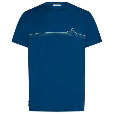 Camiseta de hombre Icebreaker Men Merino 150 Tech Lite SS Tee Range Stripes azul Atlantis