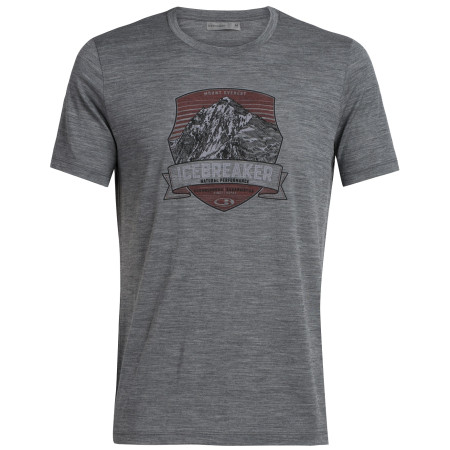 Camiseta de hombre Icebreaker Mens Tech Lite SS Crewe Everest Crest gris GritstoneHthr
