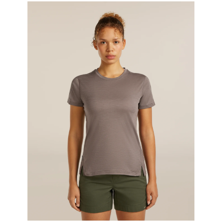 Camiseta funcional de mujer Icebreaker 150 MerinoFine™ Ace SS Tee marrón claro PORCINI