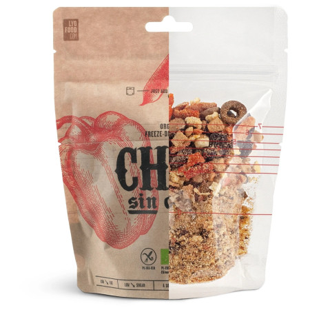 Comida deshidratada Lyo food Chili sin carne