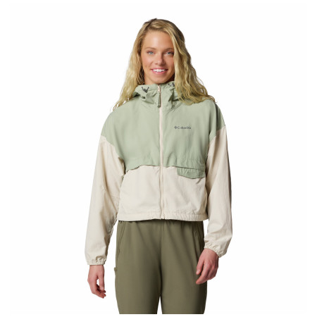 Chaqueta de mujer Columbia Spire Valley™ Cropped Windbreaker verde Safari, Dark Stone