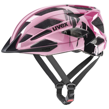 Casco de ciclismo para niños Uvex Air Wing 2 negro/rosa strawberry-black