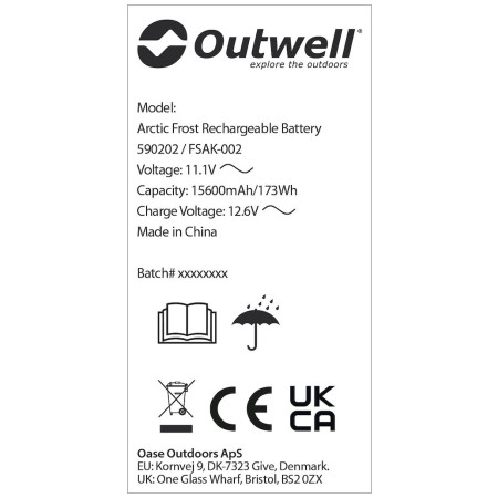 Batería recargable Outwell Arctic Frost Rechargeable Battery