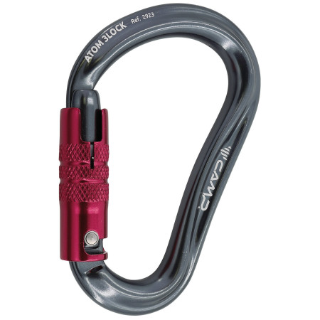 Mosquetón Camp Atom 3Lock gris/negro Gun Metal