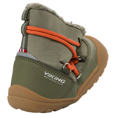Botas de invierno para niños Viking Outdoor Footwear Birch Barefoot Warm WP Pull-on Olive