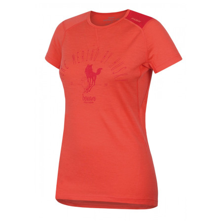 Camiseta funcional de mujer Husky Merino 100 kr. rukáv Sheep rosa Peach
