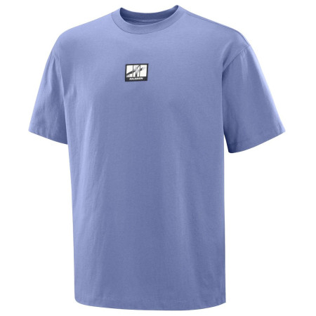 Camiseta de hombre Salomon Wild Rays Label SS Tee azul Marlin