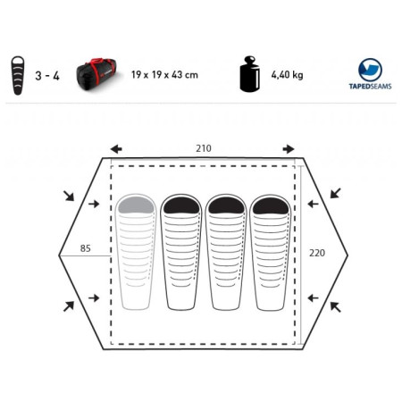 Tienda de campaña de senderismo Trimm Magnum