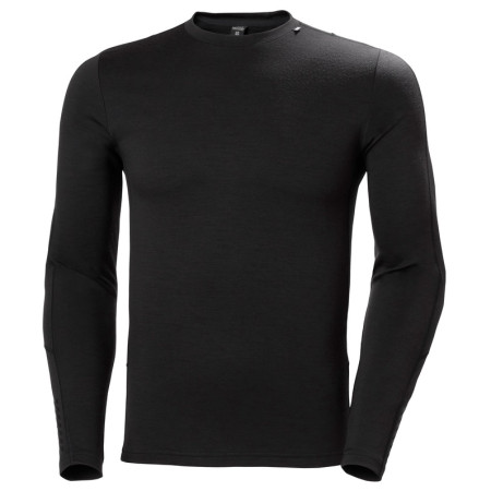 Camiseta funcional de hombre Helly Hansen Lifa Merino Lightweight Crew negro Black