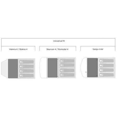 Suelo de tienda Easy Camp Rosebay Universal Carpet 1.3 x 2.4 m