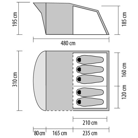 Tienda de campaña Coleman Rocky Mountain 5 Blackout
