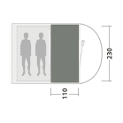 Alfombra para tienda Outwell Cozy Carpet Sky 2