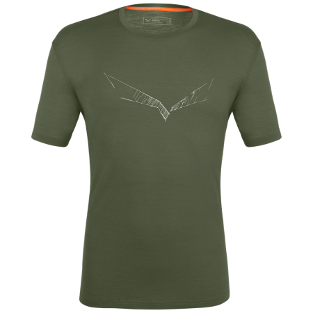 Camiseta funcional de hombre Salewa Pure Eagle Sketch Am M T-Shirt verde thyme