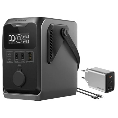 Estación de carga EcoFlow Trail 300 negro/gris šedivá, černá