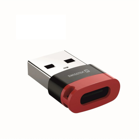 Adaptador Swissten Dataguard With Data Blocking USB-A (Male) / USB-C (Female)